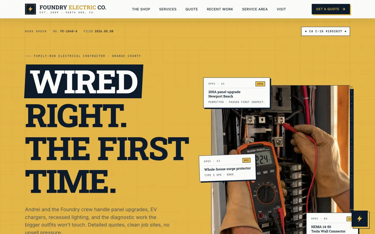 The Foundry Electric Co. website