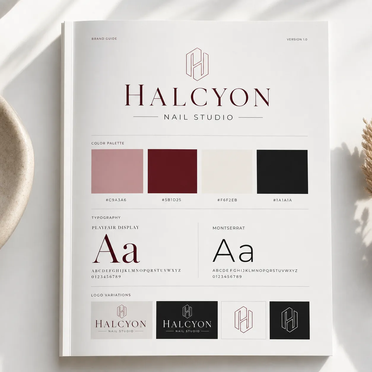 Brand guide mockup