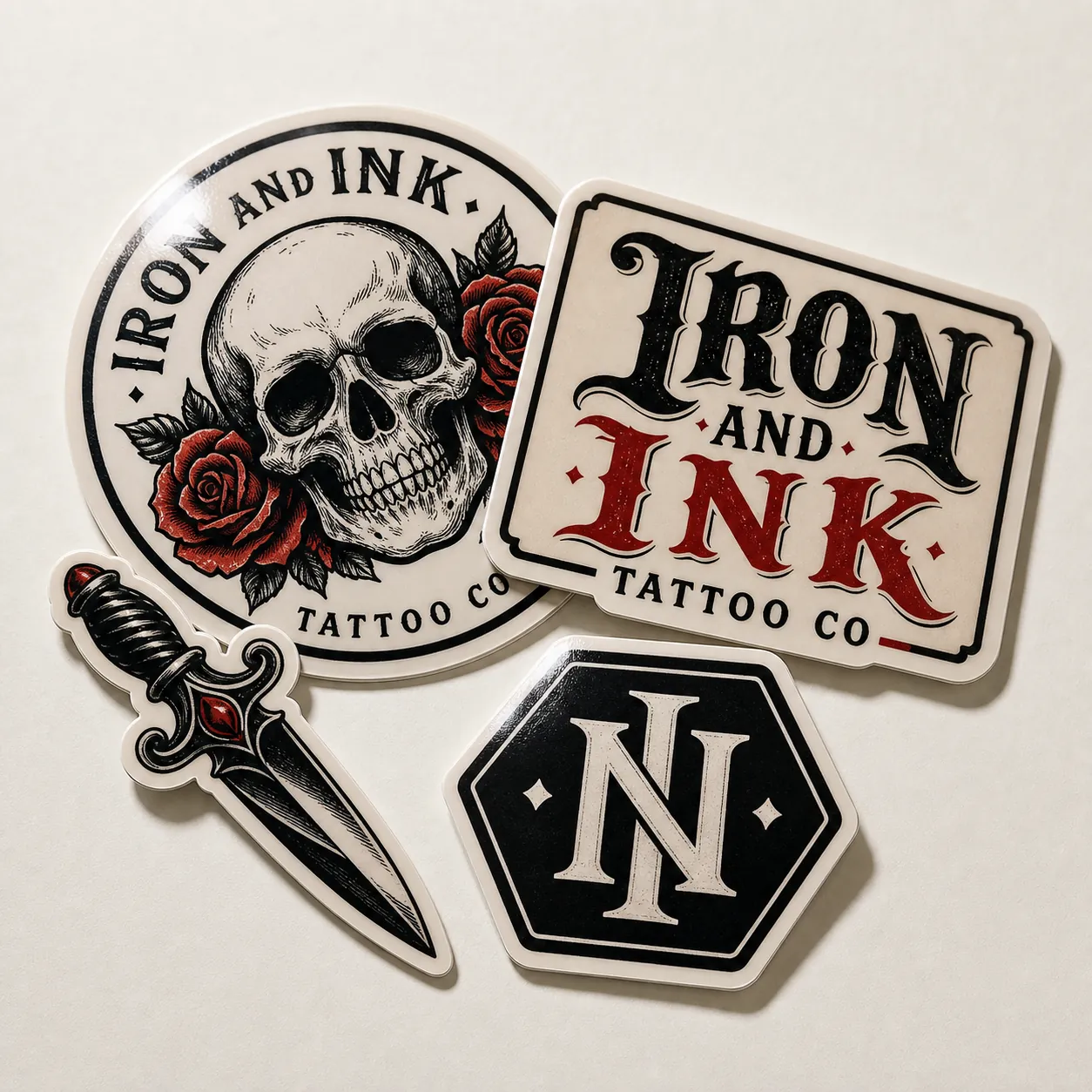 Stickers and merch mockup