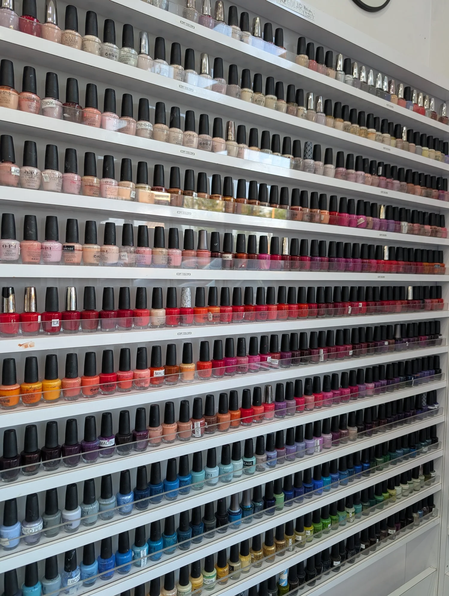 The Seacliff Nail Studio polish wall