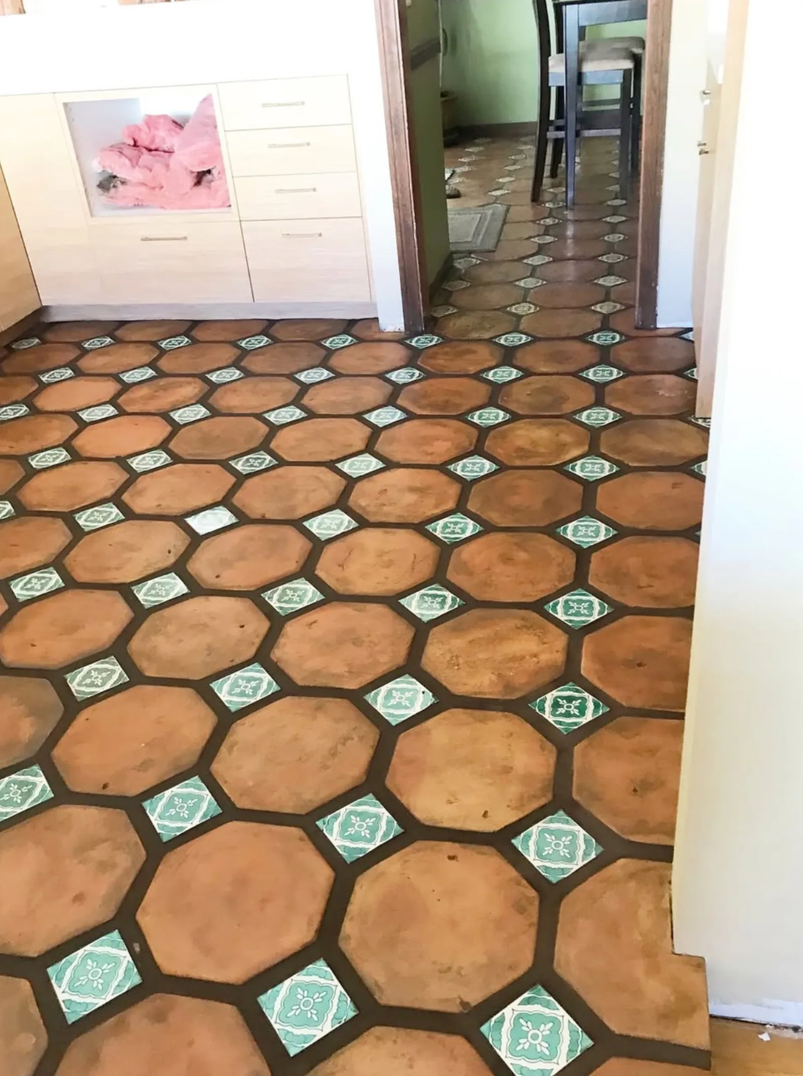 Spanish pattern tile floor