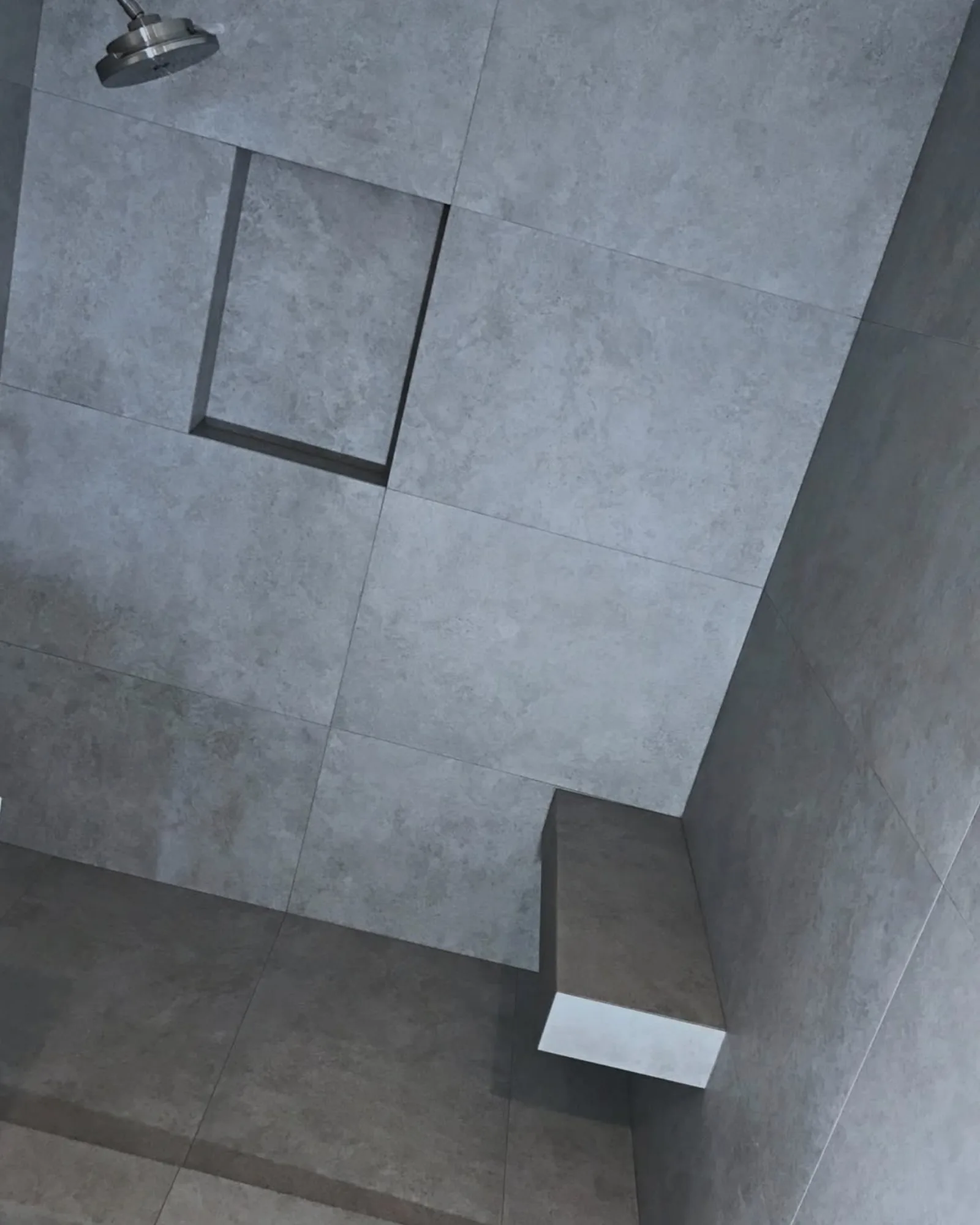 Stone shower wall